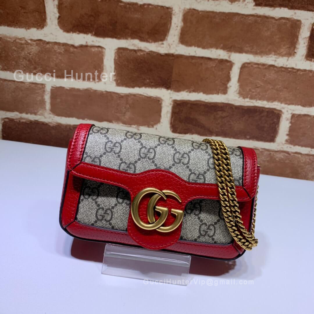 Gucci GG Canvas Super Mini Bags Red 476433